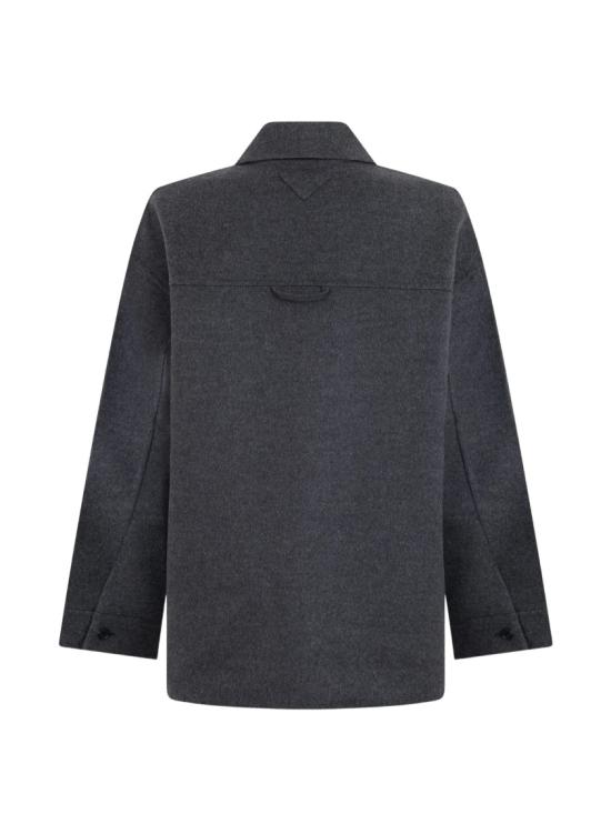 26FW 프라다 하운드투스 체크 모헤어 카디건 코트 P651T 6734 Grey - PRADA