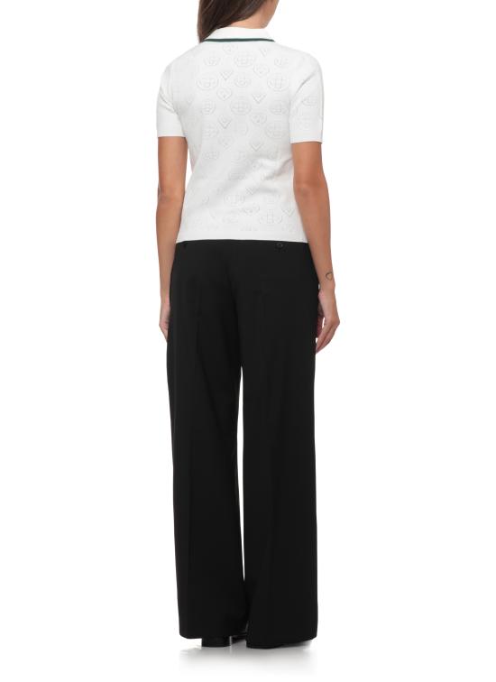 26FW 카사블랑카 폴로 티셔츠 WAW26KW144801 VISCOSE BLEND WHITE - CASABLANCA
