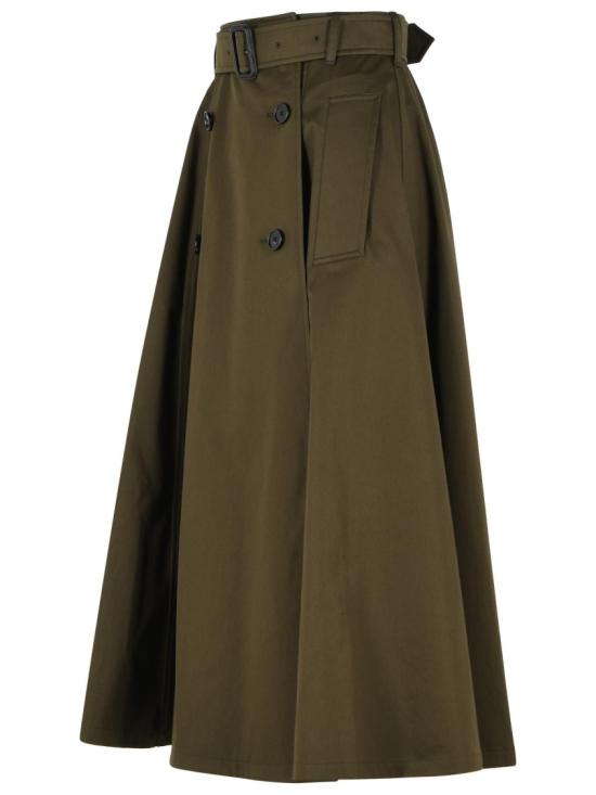 26SS 버버리 개버딘 트렌치 미디 스커트 8117977 C1764 Green - BURBERRY