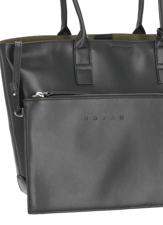 26FW 호간 토트백 KBW01TA0200TZP B999 BLACK - HOGAN