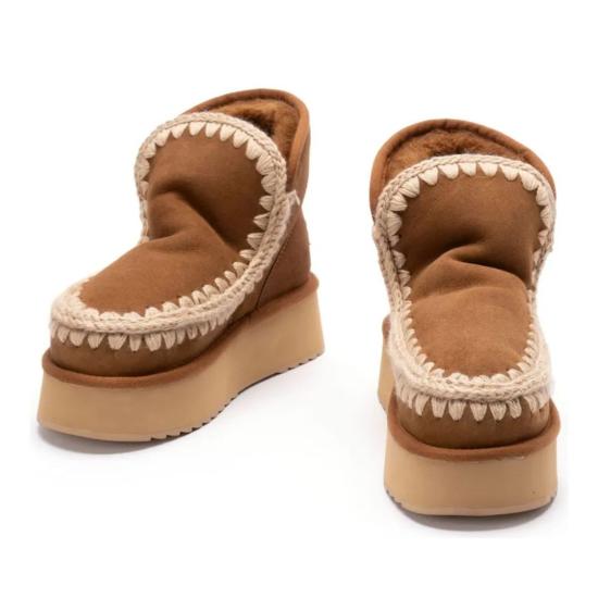 25FW 모우 미니 에스키모 플랫폼 부츠 MU FW681000A COG Brown - MOU