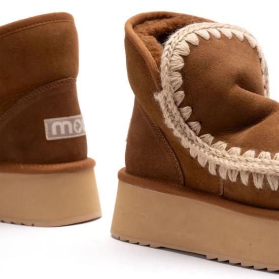 25FW 모우 미니 에스키모 플랫폼 부츠 MU FW681000A COG Brown - MOU