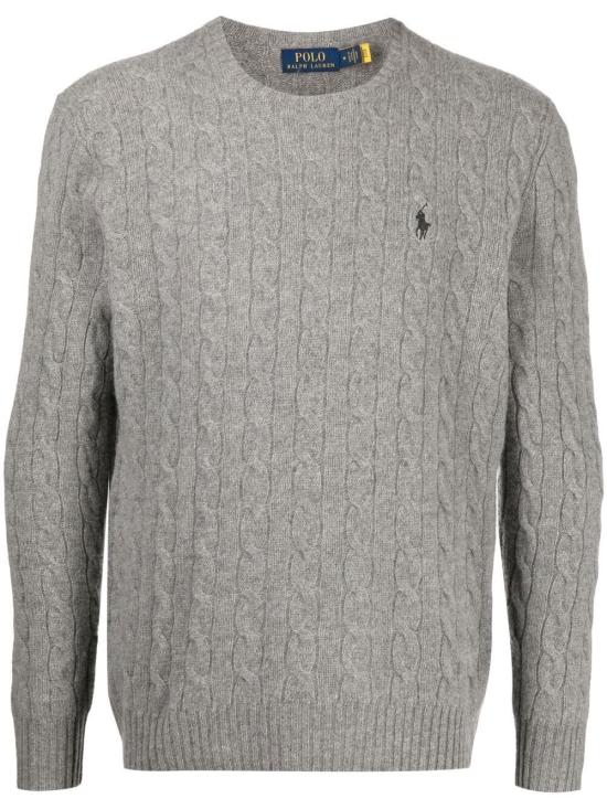 26FW 폴로 랄프로렌 케이블 니트 스웨터 710876762 012 FAWN GREY HEATHER