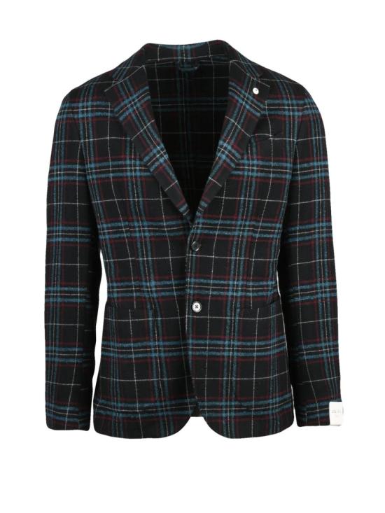 25FW 엘비엠 수트 자켓 체크무늬 라운드 재킷 (노치 라펠)