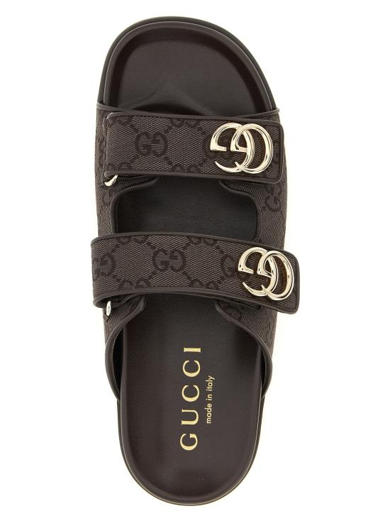 26SS 구찌 뮬/슬리퍼 도피아 G  브라운 - GUCCI