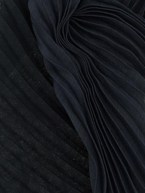 26FW 이세이 미야케 머플러/스카프 그라데이션 라미 주름 스카프 및 풀라드 블랙 - ISSEY MIYAKE