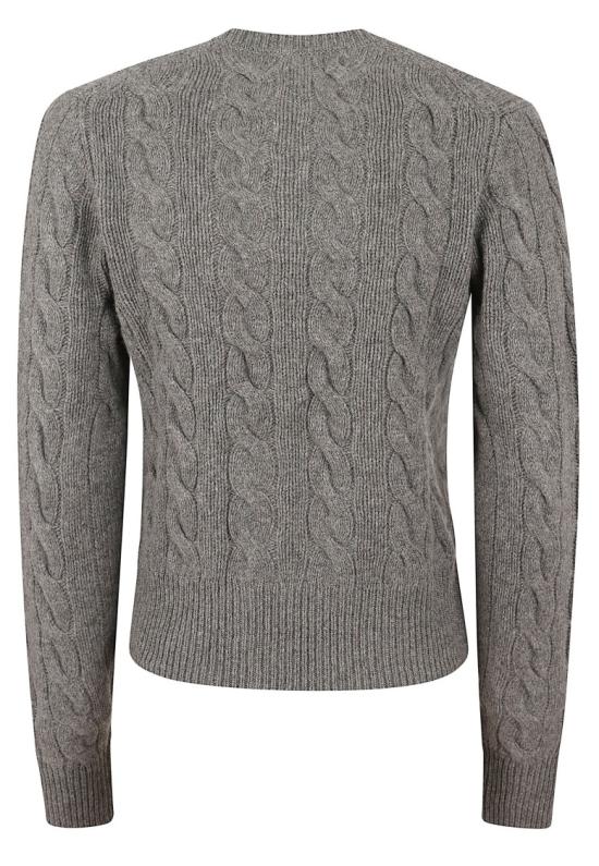 26FW 폴로 랄프로렌 로고 자수 크루넥 가디건 211972104 500 Grey - POLO RALPH LAUREN