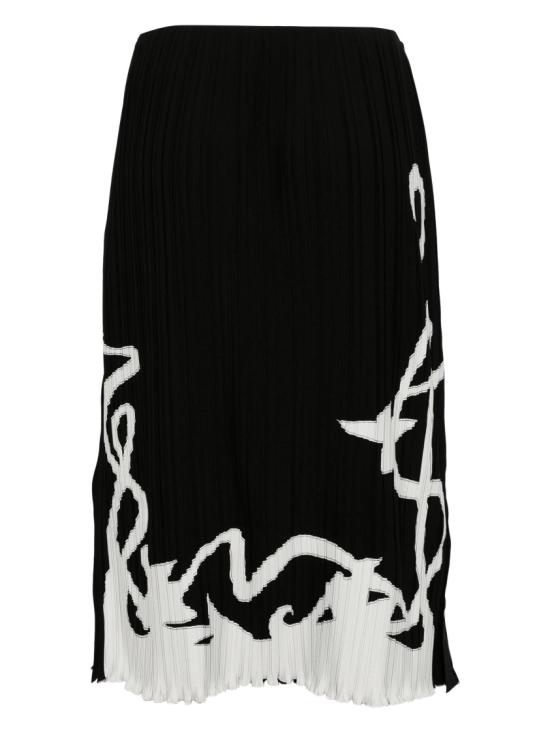  랑방 미디 스커트 RWST00055904P24 10 Black - LANVIN