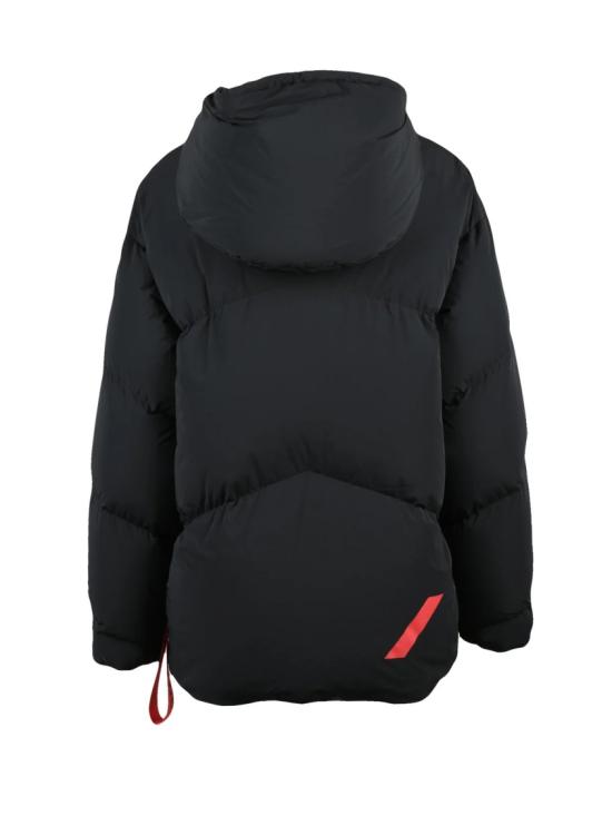 25FW 애프터라벨 패딩 조절 가능한 후드와 누빔 처리된 오버사이즈 블랙 다운 재킷 - AFTER LABEL