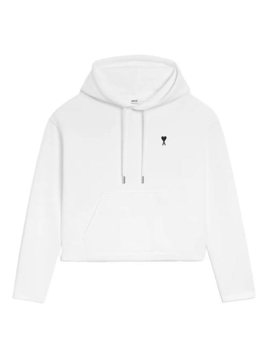 25FW 아미 ADC 콘트라스트 하트 후드 티셔츠 FSW767730 100 White