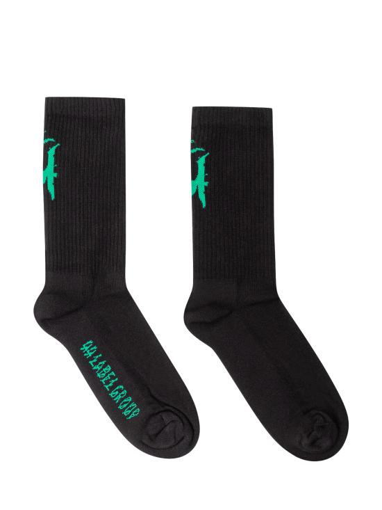 26FW 44레이블 양말 B0030141KN075 J05 BLACK 44 CD BRIGHT GREEN - 44 LABEL