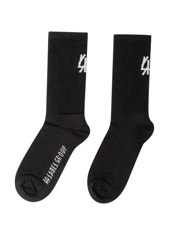26FW 44레이블 양말 B0030141KN075 P447 BLACK 44 DIRTI WHITE