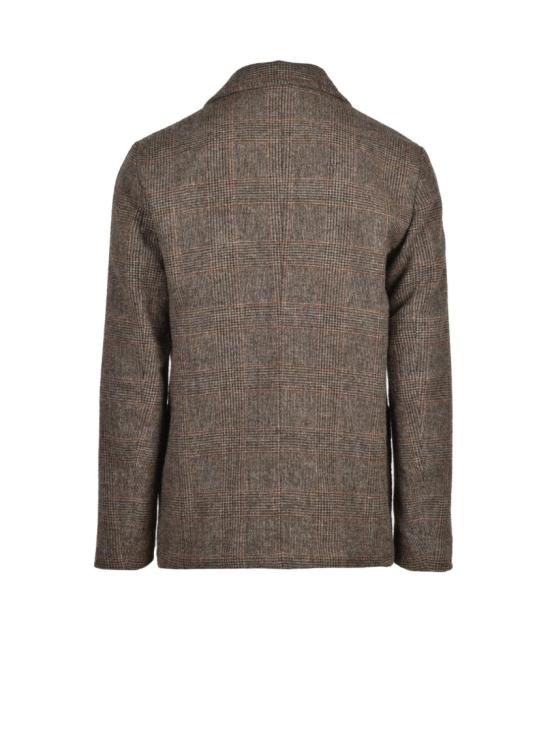 25FW 아스페시 수트 자켓 브라운 체크 패턴 버진 울 아이작 블레이저 - ASPESI