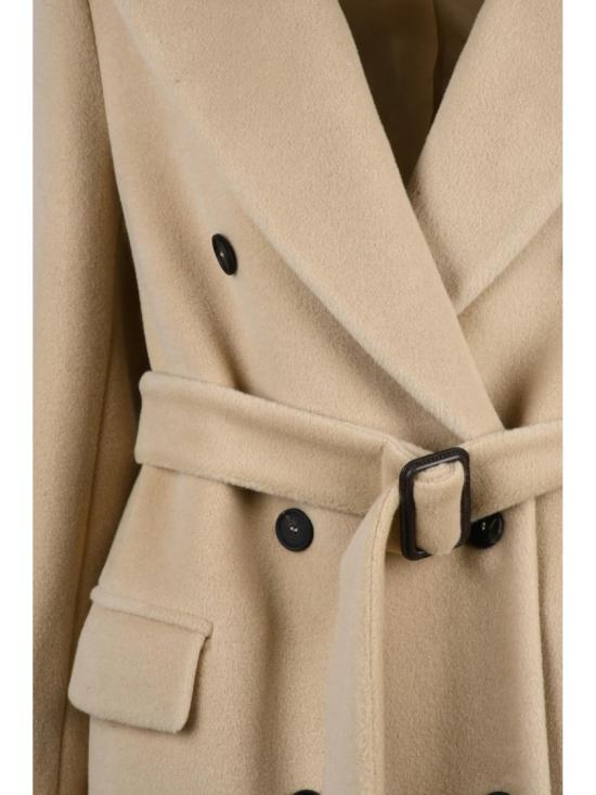 25FW 딸리아토레 코트 테일러드 실루엣의 더블 브레스트 베이지 - TAGLIATORE