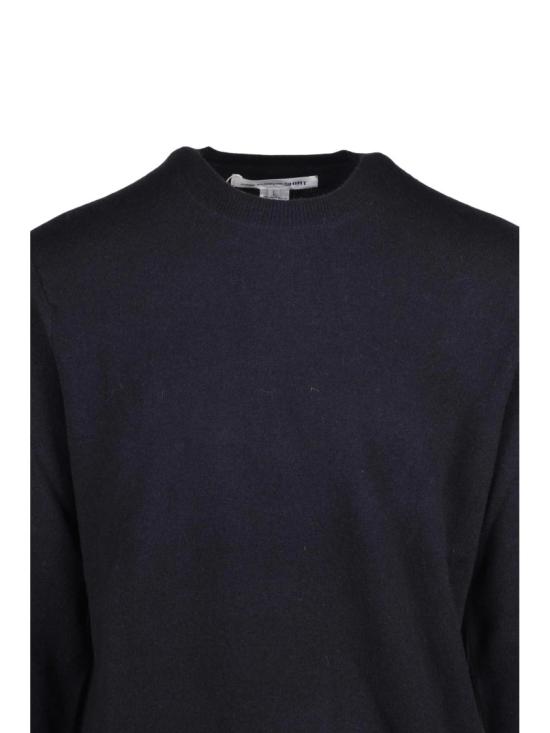 25FW 꼼데가르송 니트웨어 블랙 울 크루넥 스웨터 - COMME DES GARCONS