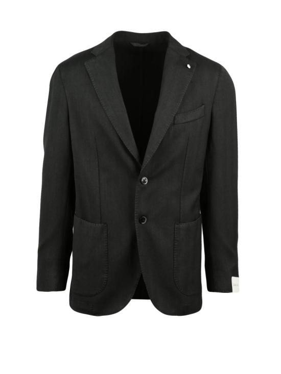 25FW 엘비엠 수트 자켓 노치 라펠과 패치 포켓이 있는 맞춤형 울 블레이저