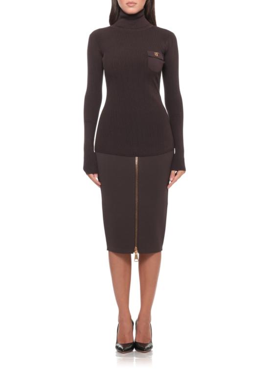 26FW 엘리자베타프랜치 니트웨어 MK05B66E2EV9 Brown - ELISABETTA FRANCHI