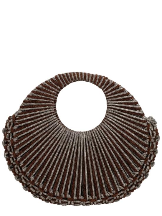 25FW 히보우라마 가방 JAYAMEDIUMCRYSTALVELVET CHOCO Brown - HIBOURAMA