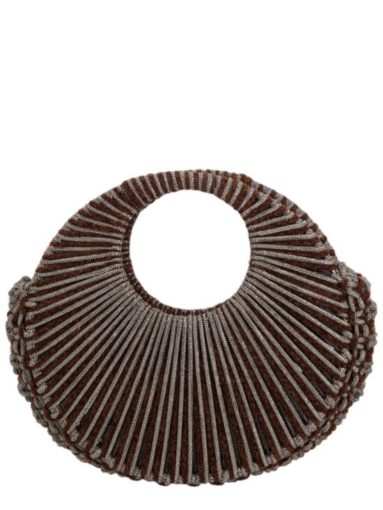 25FW 히보우라마 가방 JAYAMEDIUMCRYSTALVELVET CHOCO Brown