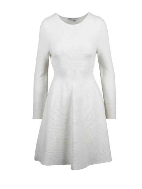 25FW Valenti 미디 원피스 화이트 A라인 레이온 혼방 스트레치 드레스