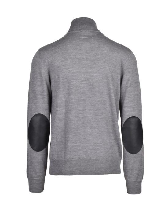 25FW MM6 메종마르지엘라 니트웨어 회색 미니멀리스트 버진 울 혼방 스웨터 - MM6 MAISON MARGIELA