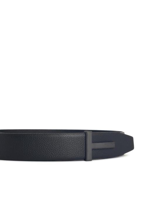  톰포드 그레인 레더 T 아이콘 벨트 TB178 LCL236L NAA Black - TOMFORD