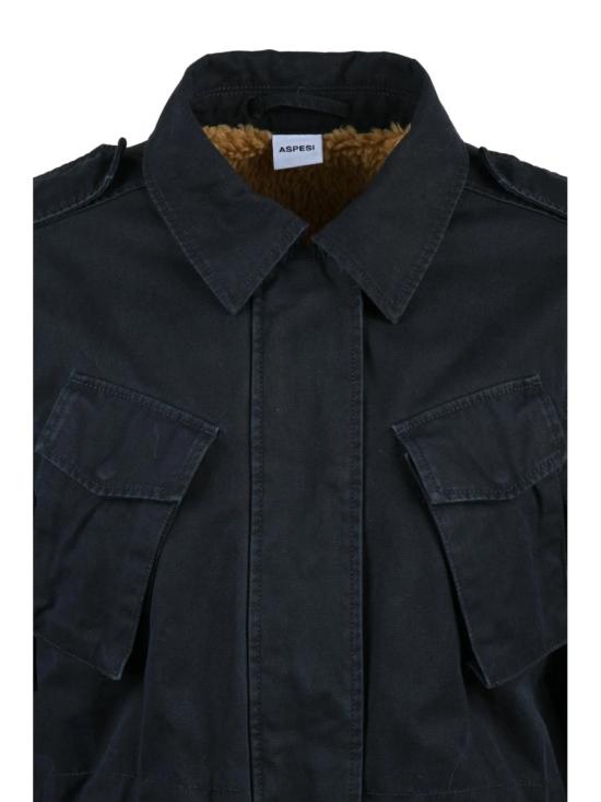 25FW 아스페시 자켓 플러시 안감과 여러 개의 포켓이 있는 구조적인 파카 - ASPESI