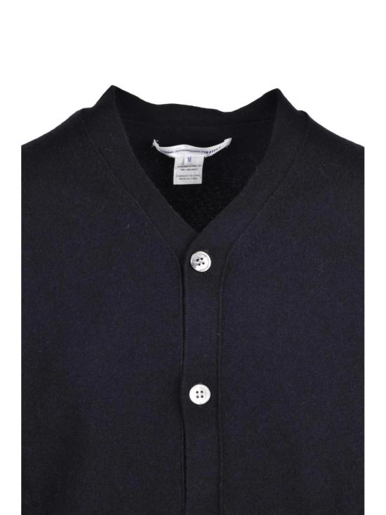 25FW 꼼데가르송 니트웨어 회색 브이넥 울 가디건 - COMME DES GARCONS