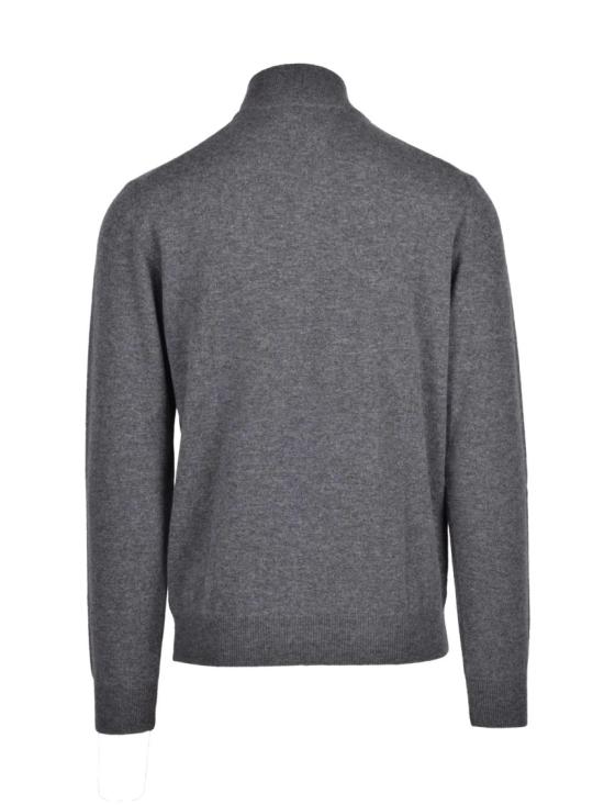 25FW 간트 니트웨어 골지 디테일이 있는 하프집업 울 스웨터 - GANT