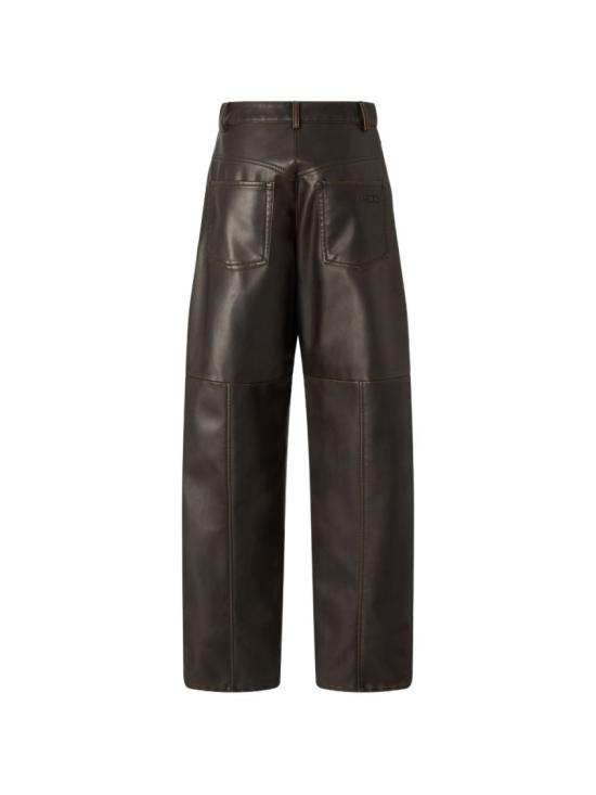 26FW 핑코 가죽 팬츠 107077A3E8L64 Brown - PINKO