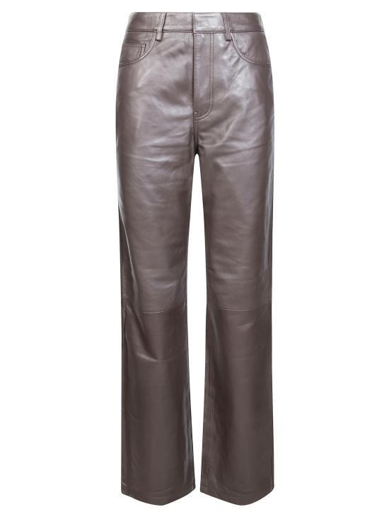 26FW 로테이트 가죽 팬츠 1170121667 MARRONE
