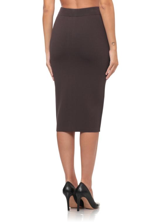 26FW 엘리자베타프랜치 미디 스커트 GK28B66E2EV9 Brown - ELISABETTA FRANCHI