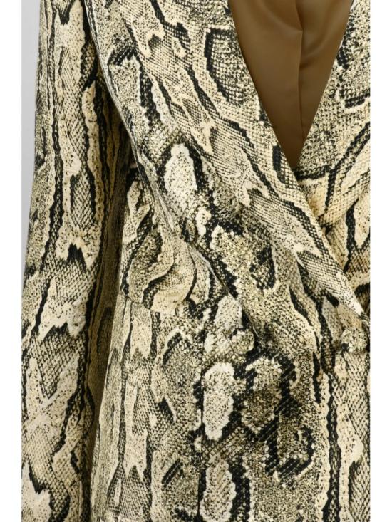 25FW 드리스 반 노튼 수트 자켓 더블 브레스트 크림색과 검정색 패턴 재킷 - DRIES VAN NOTEN