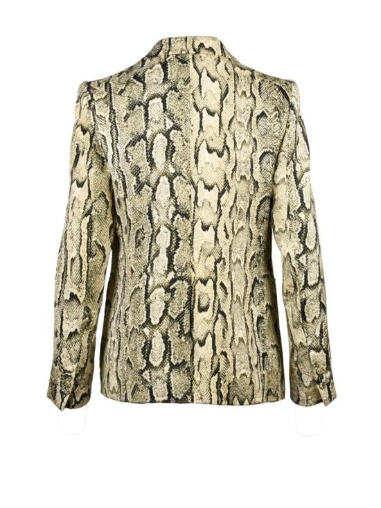 25FW 드리스 반 노튼 수트 자켓 더블 브레스트 크림색과 검정색 패턴 재킷 - DRIES VAN NOTEN