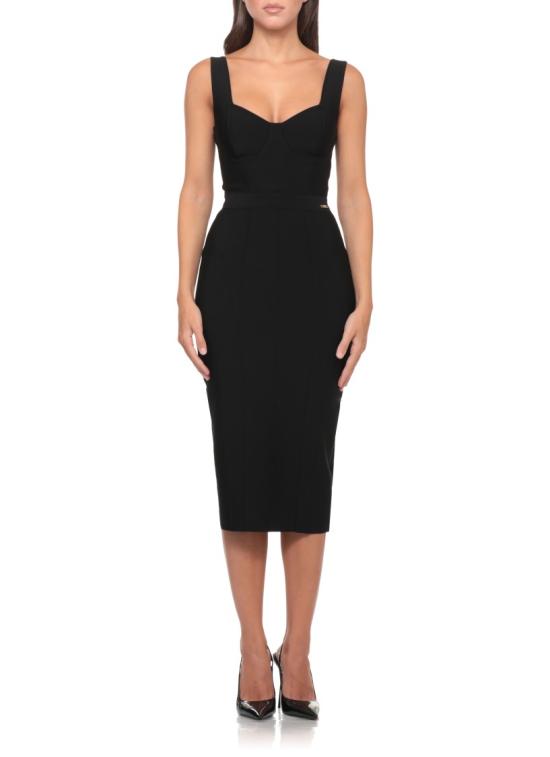 26FW 엘리자베타프랜치 미디 원피스 AB98566E2110 Black - ELISABETTA FRANCHI