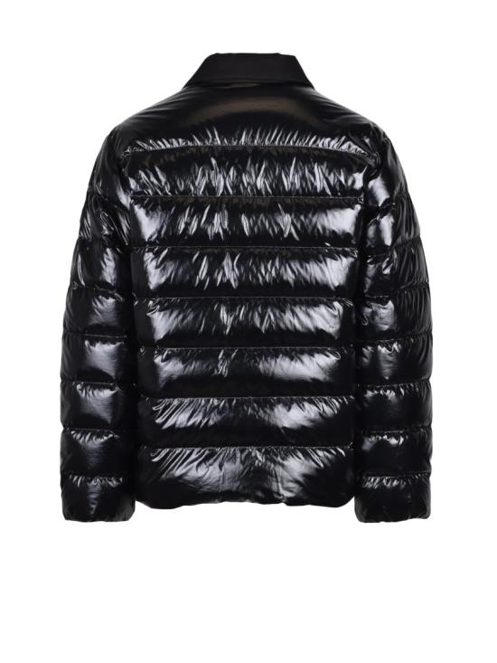 25FW 몽클레어 숏패딩 블랙 광택 퀼팅 다운 폴리아미드 재킷 - MONCLER