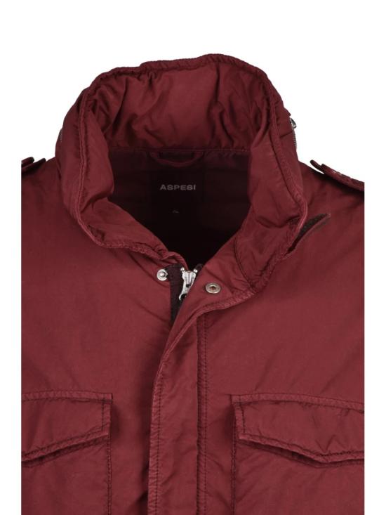 25FW 아스페시 자켓 하이 칼라와 후드가 달린 미디 길이의 누빔 오버코트 - ASPESI