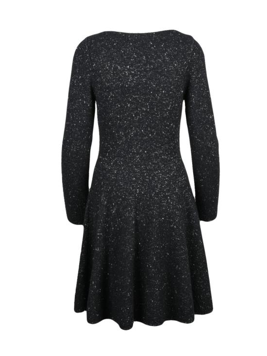25FW Valenti 미디 원피스 블랙 스파클링 니트 울 혼방 미니 드레스 - OTHER BRANDS