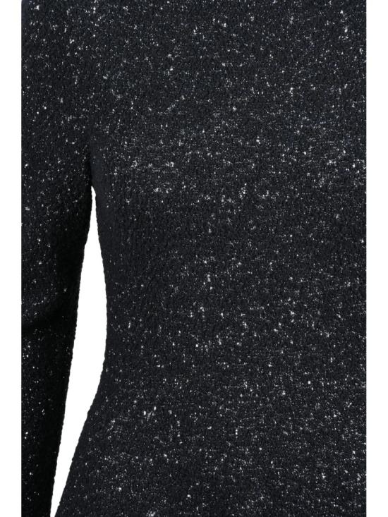 25FW Valenti 미디 원피스 블랙 스파클링 니트 울 혼방 미니 드레스 - OTHER BRANDS