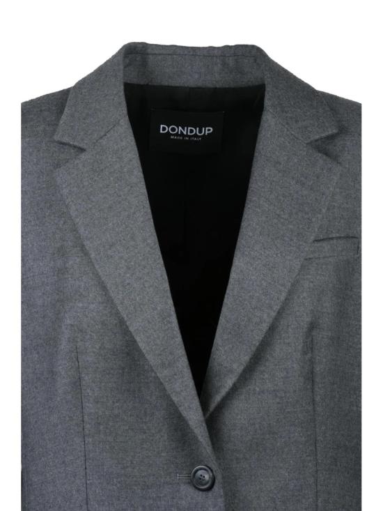 25FW 돈답 수트 자켓 회색 맞춤형 스트레치 버진 울 블레이저 - DONDUP