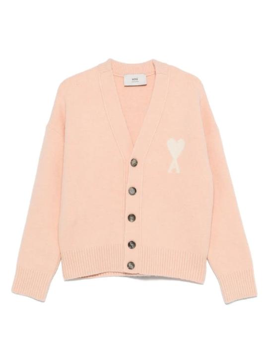 25FW 아미 빅 하트 로고 알파카 니트 가디건 UKC365KN0135 6807 Neutrals