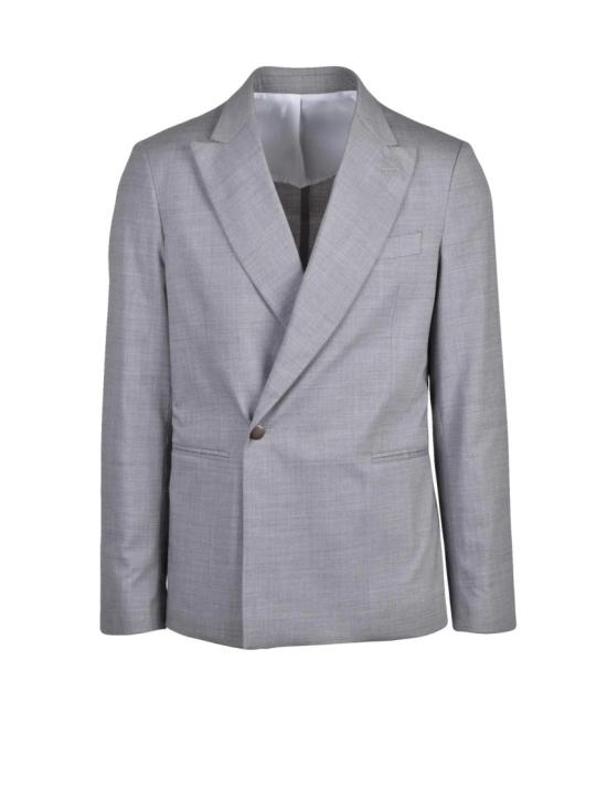 25FW Officina Milanese 수트 자켓 라이트 그레이 교토 안감 없는 울 혼방 재킷