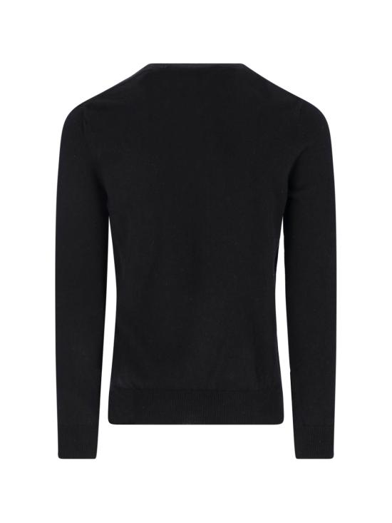 26FW 꼼데가르송 플레이 블랙 하트 브이넥 스웨터 AX N018 051 BLACK - COMME DES GARCONS