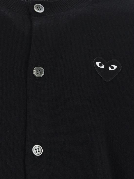 26FW 꼼데가르송 블랙 하트 니트 가디건 AX N023 051 Black - COMME DES GARCONS
