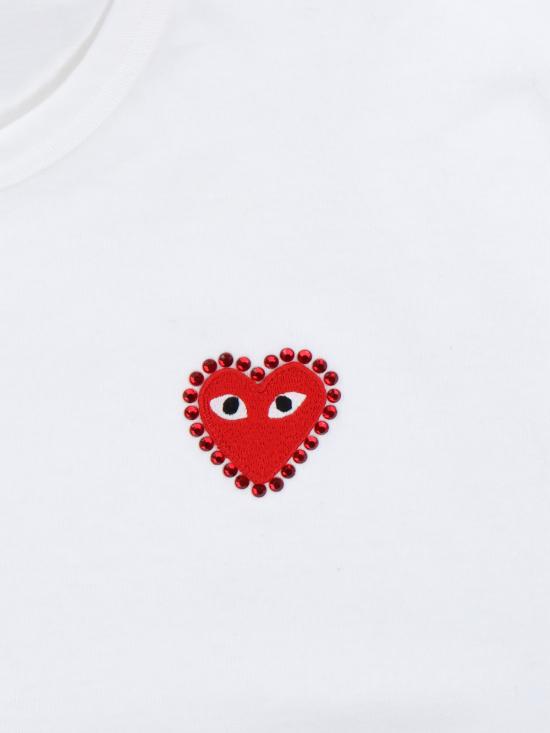 26FW 꼼데가르송 반팔 티셔츠 AX T801 051 2 WHITE - COMME DES GARCONS