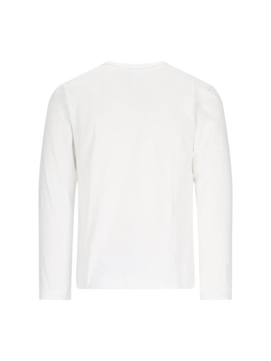 26FW 꼼데가르송 블랙하트 와펜 긴팔 티셔츠 AX T120 051 White - COMME DES GARCONS