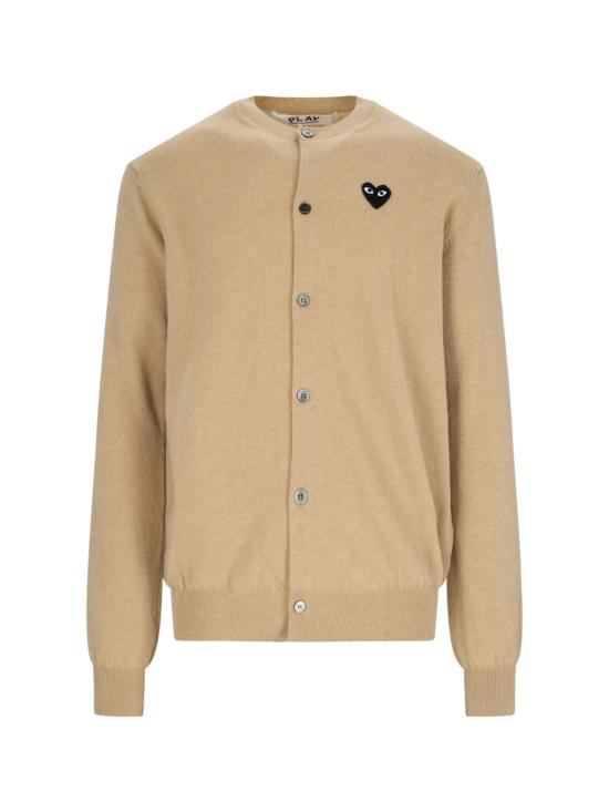 26FW 꼼데가르송 블랙 하트 니트 가디건 AX N023 051 Beige