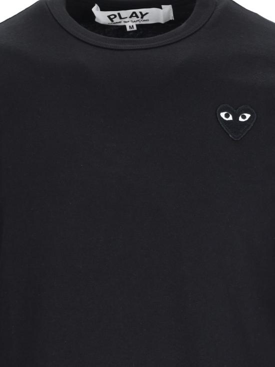 26FW 꼼데가르송 블랙하트 와펜 긴팔 티셔츠 AX T120 051 Black - COMME DES GARCONS