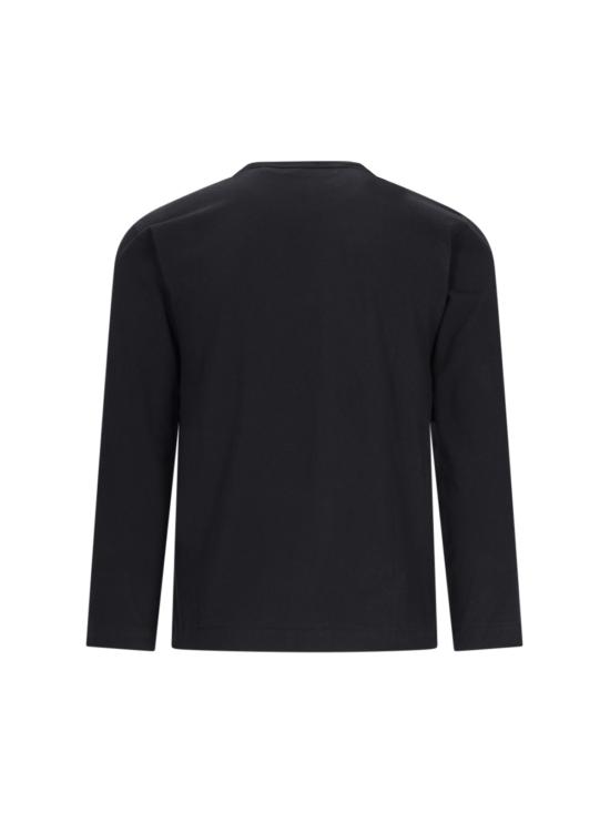 26FW 꼼데가르송 블랙하트 와펜 긴팔 티셔츠 AX T120 051 Black - COMME DES GARCONS