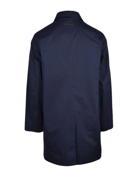 25FW 간트 코트 단추 여밈과 독특한 안감이 특징인 구조적인 면 소재 카 코트 - GANT